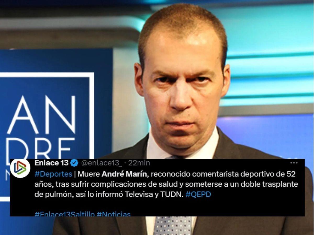 “Golpe al periodismo deportivo”: la prensa mexicana llora el fallecimiento de André Marín a sus 52 años de edad