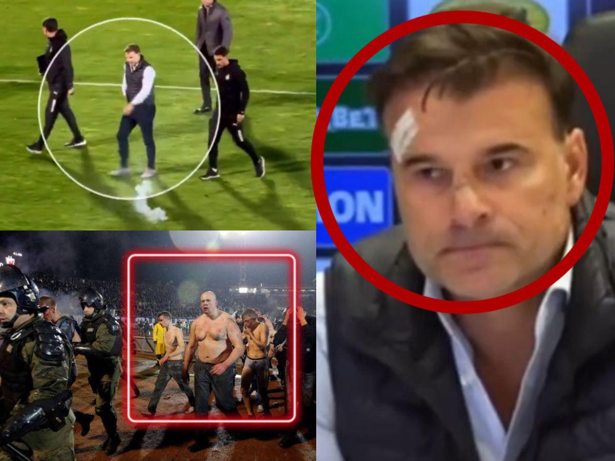 Escándalo en Serbia: hinchas atentan contra el técnico del Partizán, equipo del hondureño Kervin Arriaga