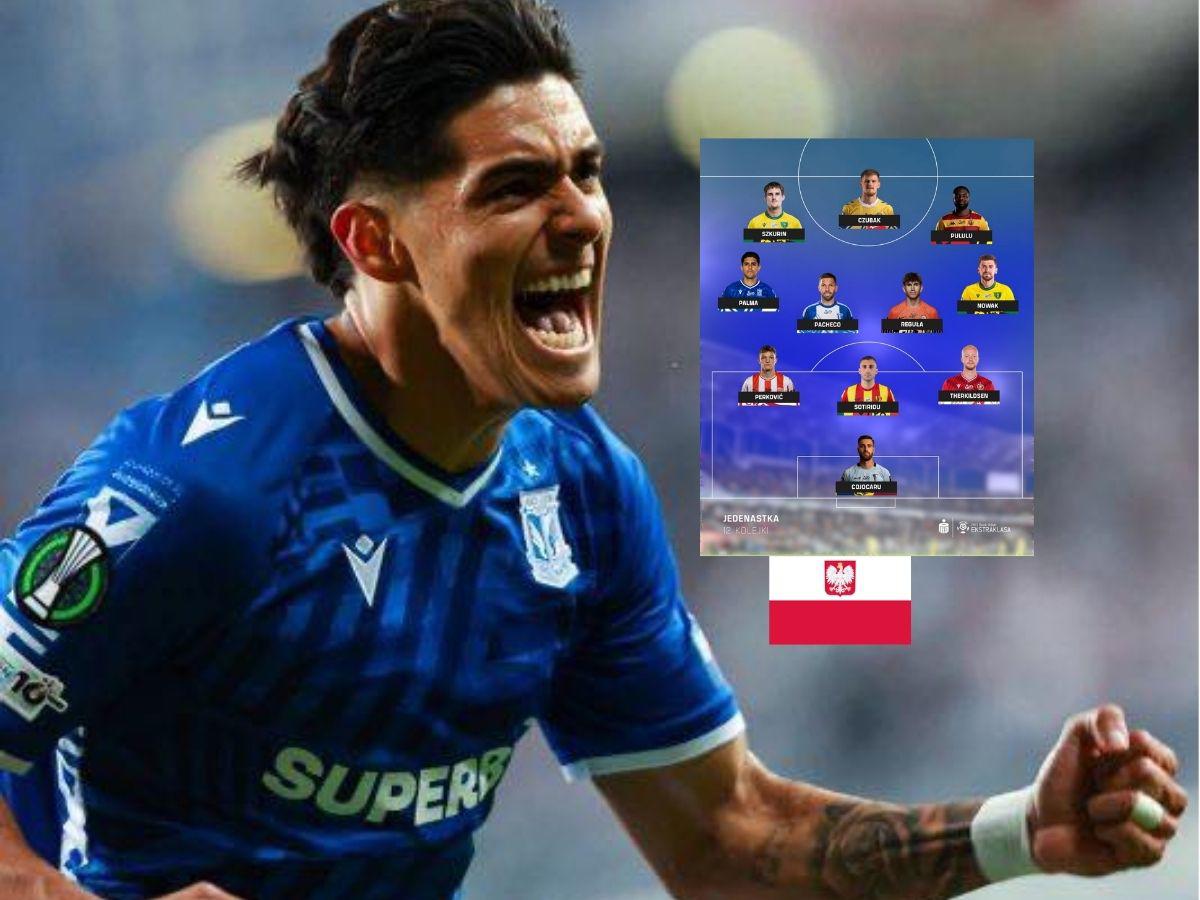 Luis Palma brilla en Lech Poznán: La Liga de Polonia lo elige para el 11 de la jornada y lo sorprende con otra distinción