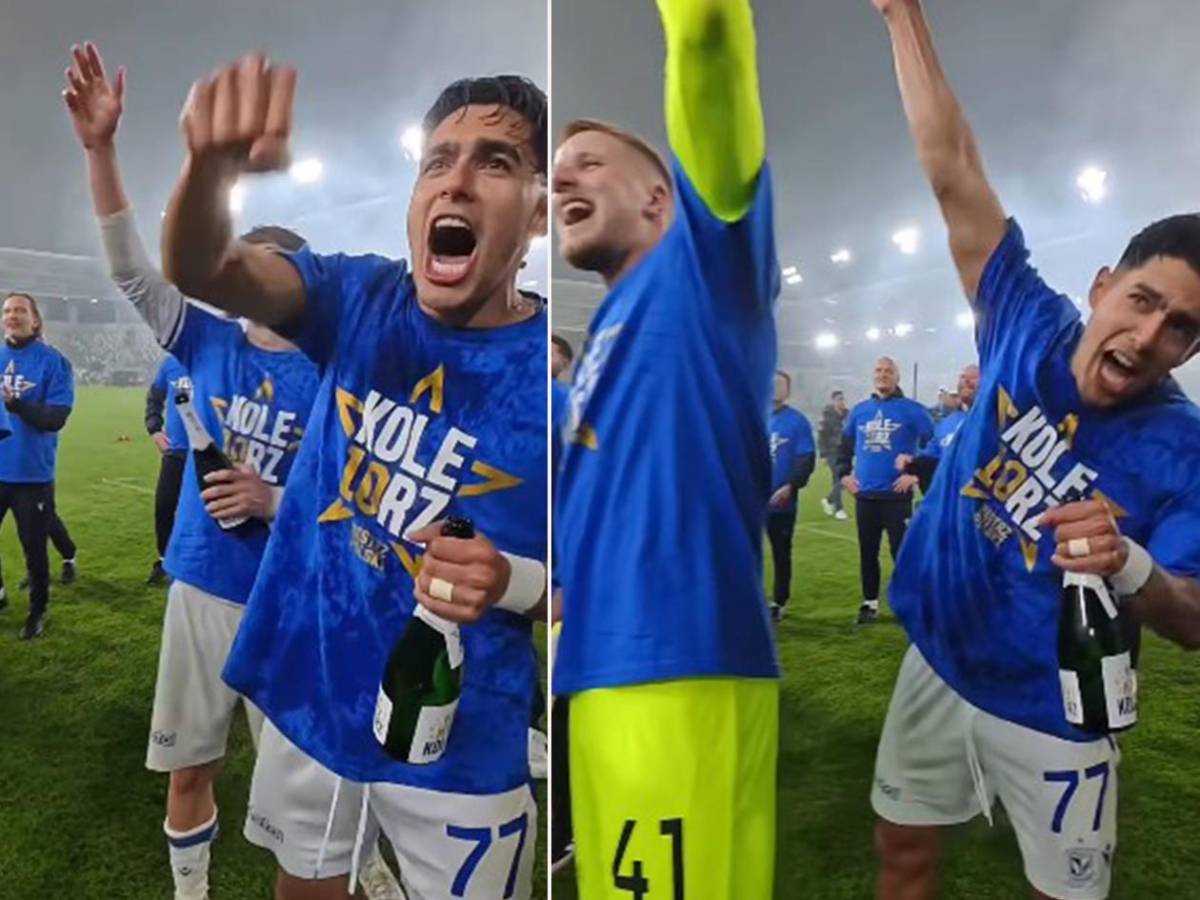 Beso de campeón y con champán: así festejó Luis Palma tras el título en Polonia