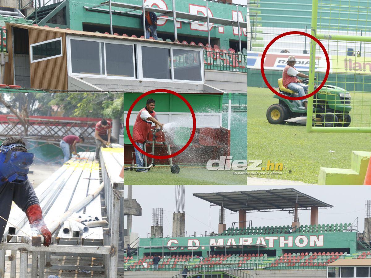 Así embellecen el nuevo Estadio Yankel Rosenthal que albergará la final entre Marathón vs Olimpia; ¡habrá luz artificial!
