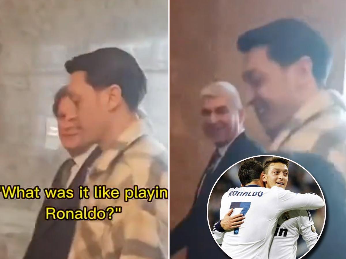 La ‘descarada’ respuesta de Ozil cuando un aficionado le pregunta cómo fue jugar con Cristiano Ronaldo