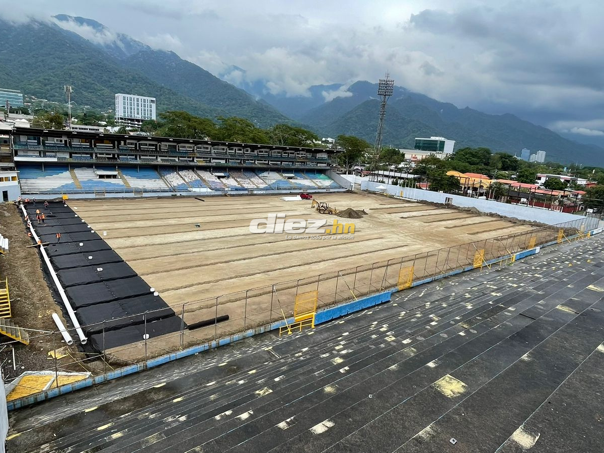 A un 70%: El Estadio Morazán, en recta final para estrenar grama parecida al Santiago Bernabéu, ¿cuándo inicia el cocido del engramillado?