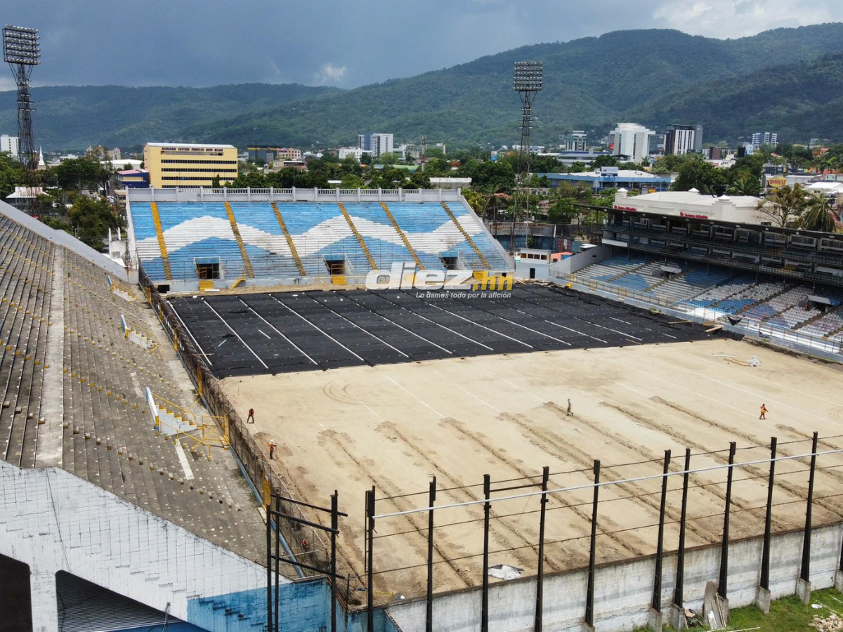 A un 70%: El Estadio Morazán, en recta final para estrenar grama parecida al Santiago Bernabéu, ¿cuándo inicia el cocido del engramillado?