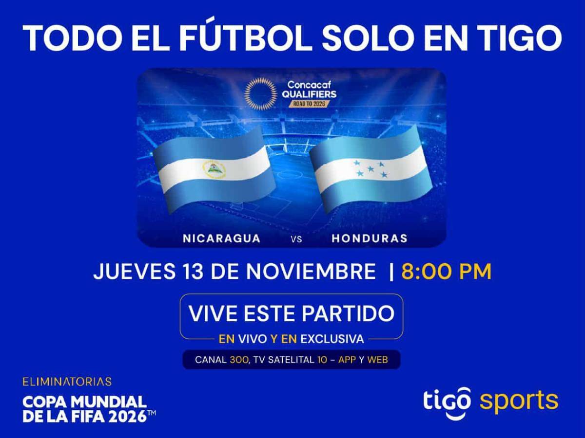 Nicaragua vs Honduras EN VIVO: Tigo Sports transmitirá en exclusiva el juego eliminatorio