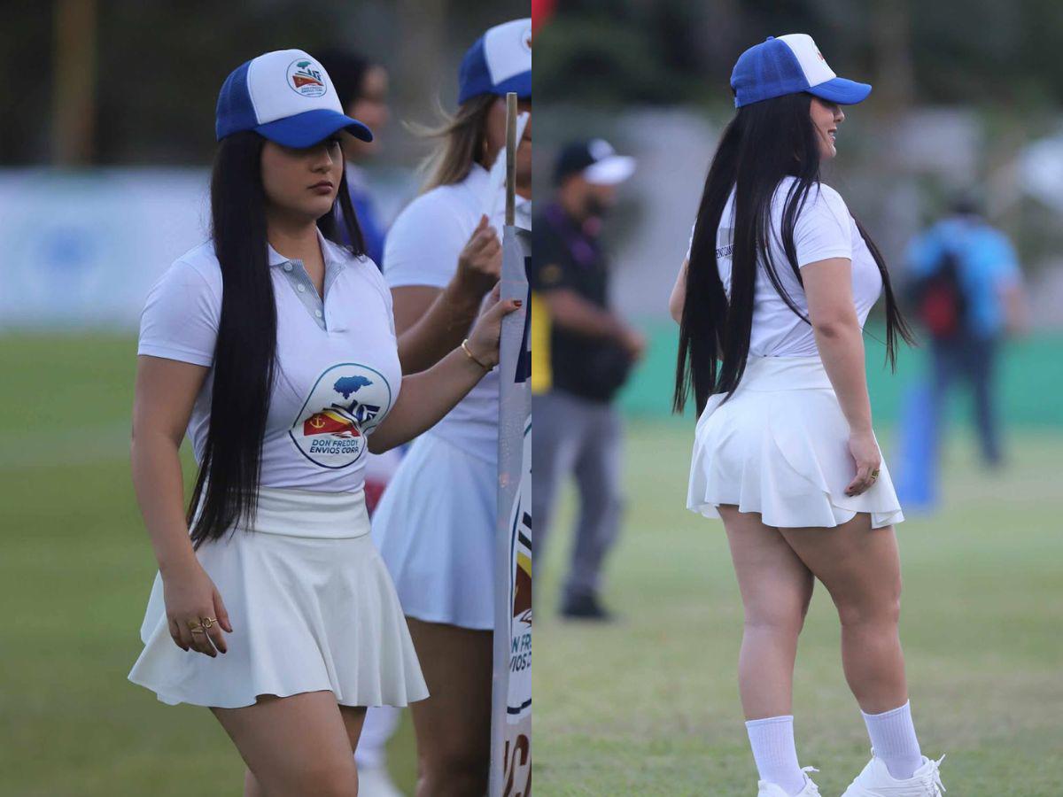 ¡Qué lindas! Las chicas bellas que cautivan en la previa del Choloma vs Olimpia en el Estadio Rubén Deras