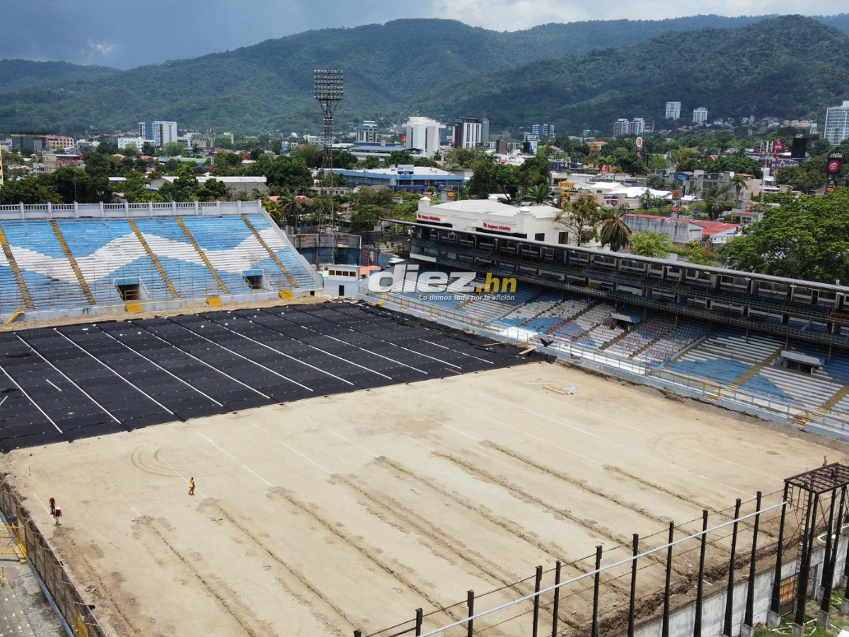 A un 70%: El Estadio Morazán, en recta final para estrenar grama parecida al Santiago Bernabéu, ¿cuándo inicia el cocido del engramillado?