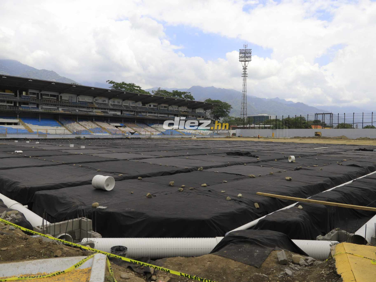 A un 70%: El Estadio Morazán, en recta final para estrenar grama parecida al Santiago Bernabéu, ¿cuándo inicia el cocido del engramillado?