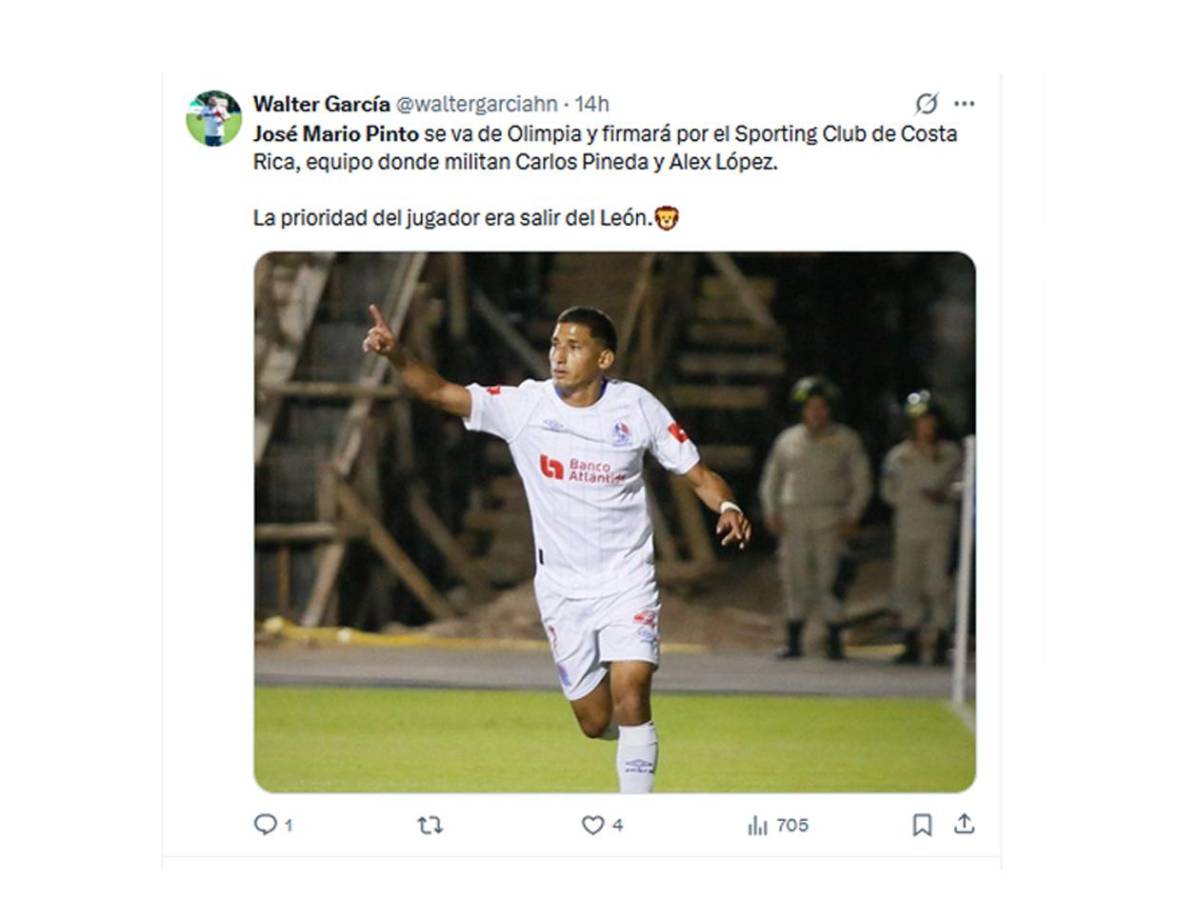 Todo por dinero, reacción de la prensa hondureña tras salida de Pinto de Olimpia