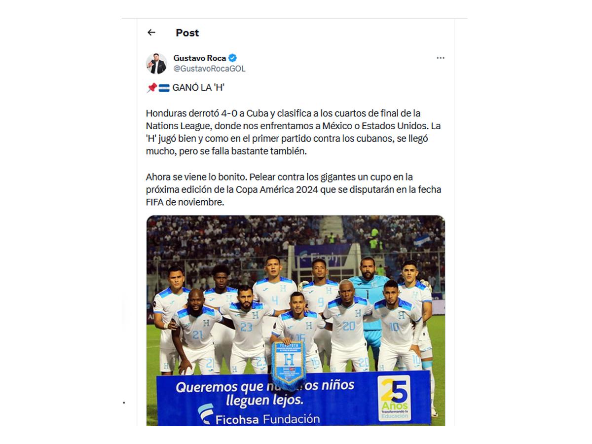 Los periodistas y su opinión sobre el gane de Honduras: “Nos benefició el calendario”, “Ahora se viene lo bonito” y “No emocionarse demasiado”