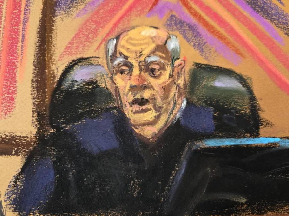 Las primeras imágenes de Juan Orlando Hernández, expresidente de Honduras, declarando en su juicio en Nueva York