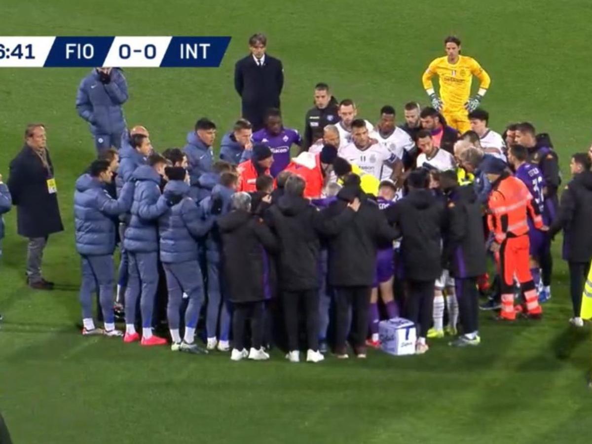 Lágrimas, tristeza y mucha agonía: las fuertes imágenes del trágico momento cuando Bove se desmayó en el Fiorentina-Inter