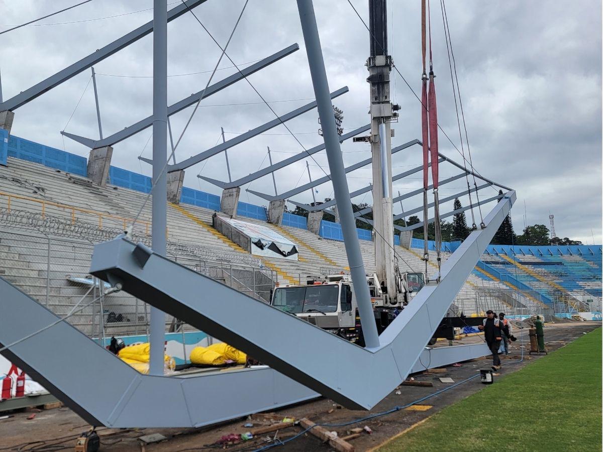 ¡Otro paso importante! Condepor anuncia finalización de trabes para el moderno techado de sol centro del Estadio Nacional