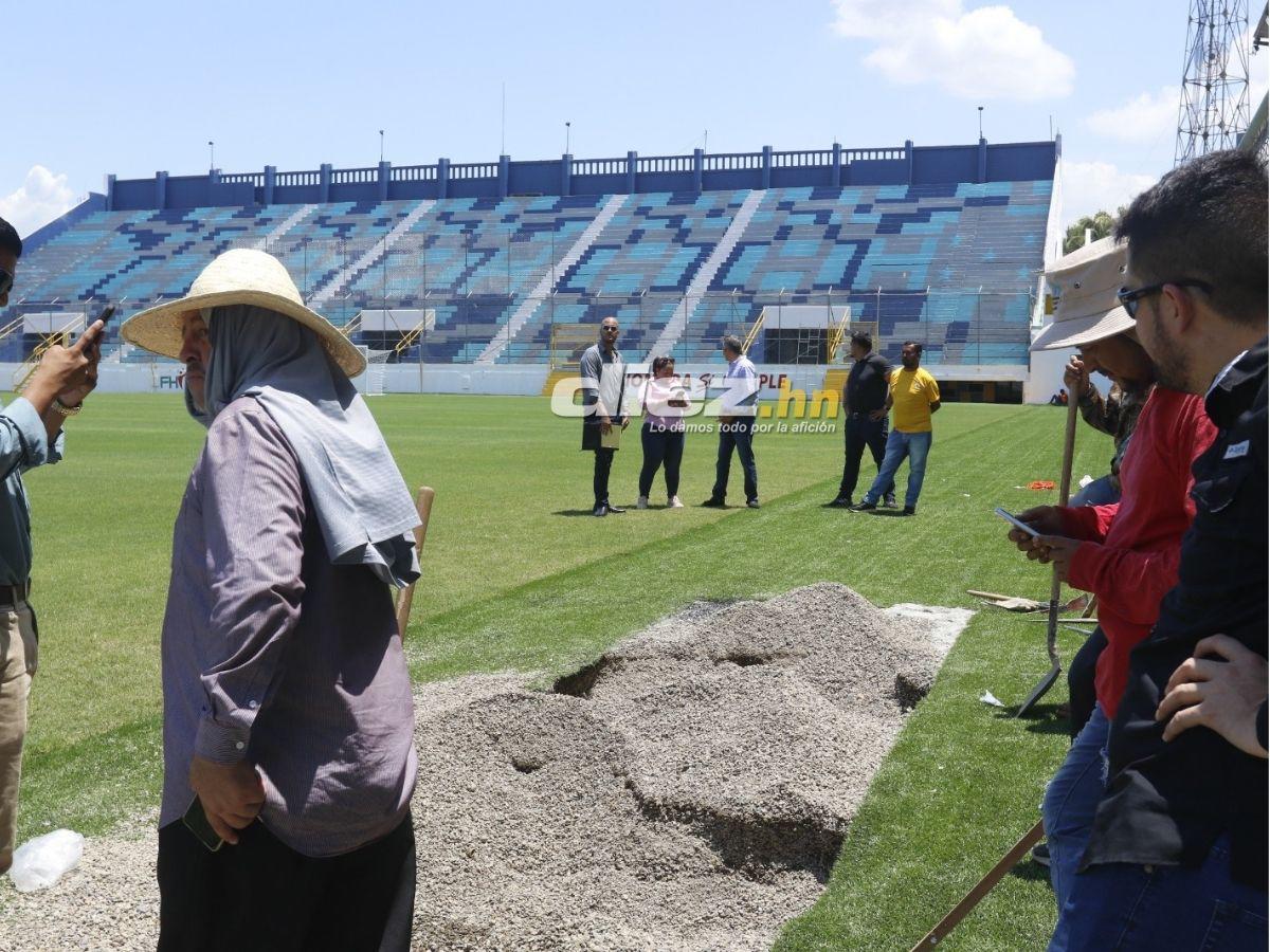 ¡Vienen dugouts nuevos! Así preparan el Estadio Morazán para su reapertura en el clásico Real España vs Olimpia