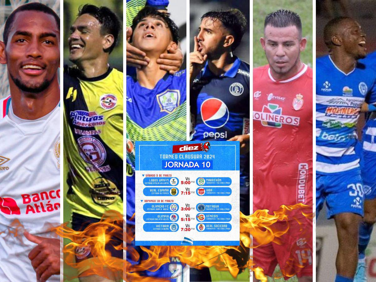 Motagua y Olimpia no quieren ceder terreno en la punta: ¿Hora y dónde ver el resto de la jornada 10 del Clausura 2024?
