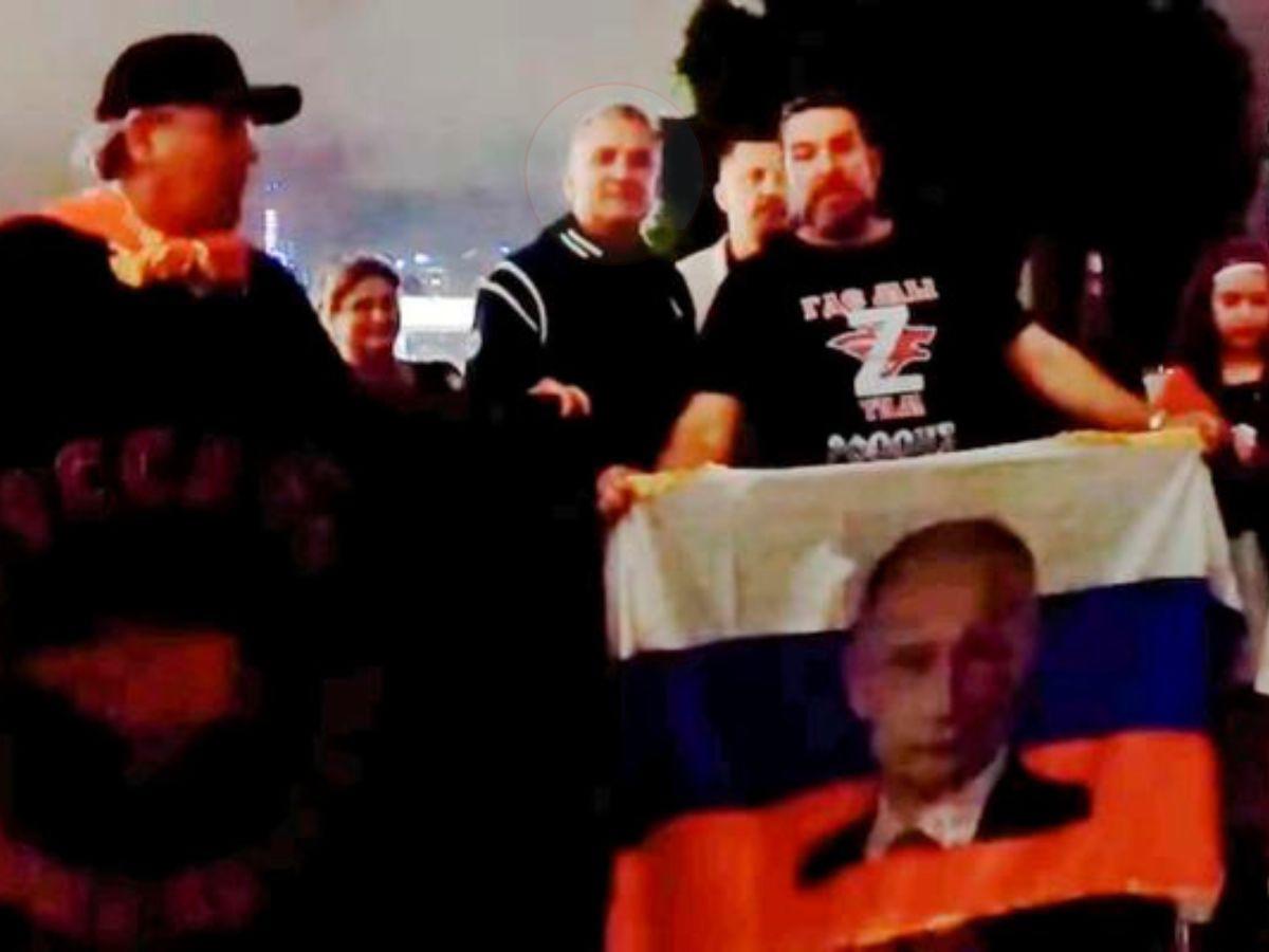 Un pequeño grupo de personas “exhibió banderas y símbolos inapropiados y amenazó a guardias de seguridad.