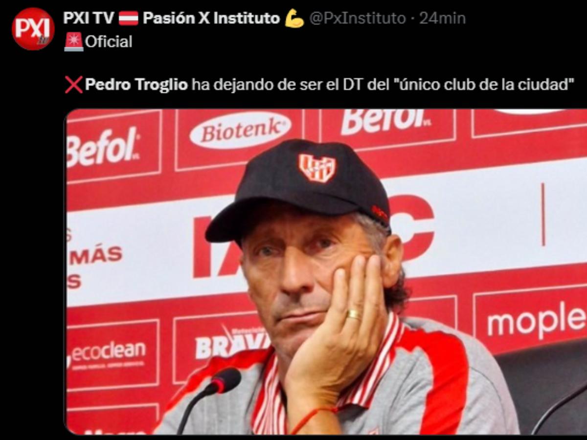 Fin de la era, Nuevo fracaso: así reaccionó la prensa tras el despido de Pedro Troglio del Instituto de Argentina