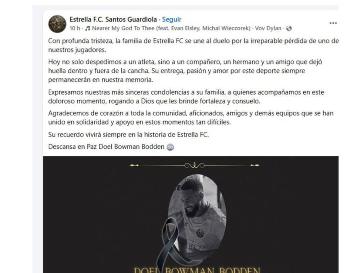 ¡Consternación! Asesinan a futbolista de equipo de Liga de Ascenso de Honduras: Se ha ido un joven con futuro