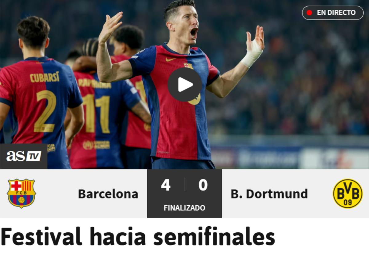 Serie liquidada, semifinales a la vista: así reaccionó la prensa tras la goleada del Barcelona al Dortmund en Champions