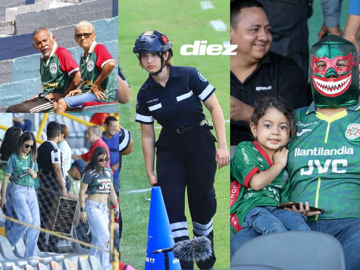 ¿Quién es la hermosa señorita de la Cruz Roja? mundialista y Batman se hacen presentes en el derbi Real España vs Marathón