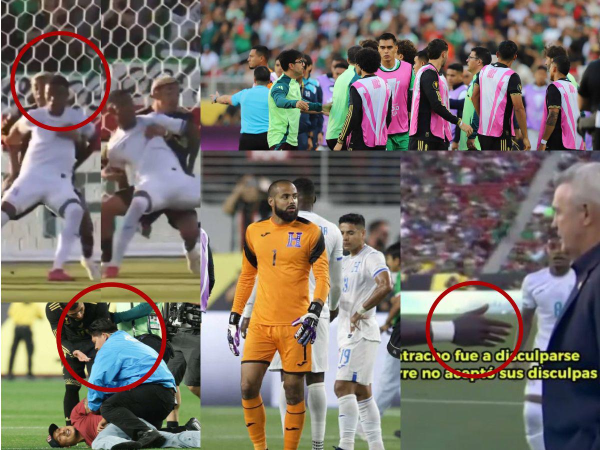 Penal no pitado a Honduras, bronca de México, rostros tristes en La H y feo desplante del Vasco Aguirre con hondureño