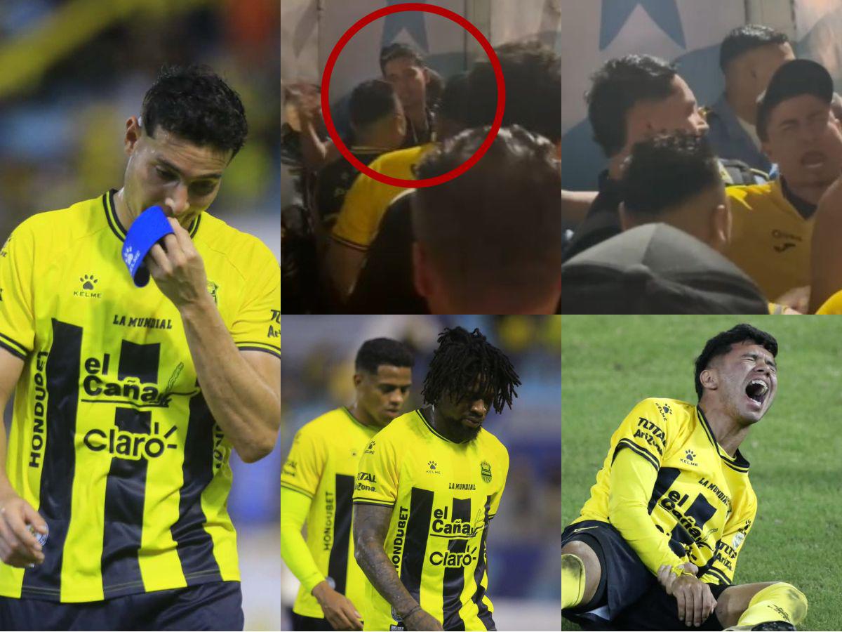 Bronca de aficionados con jugador de Real España afuera del Estadio Morazán y futbolistas aurinegros rompen en llanto