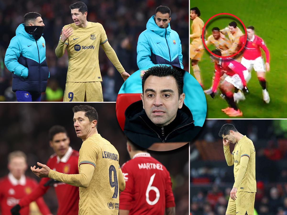 Tensión en el vestuario del Barcelona tras el fracaso: la bronca de Lewandowski con un compañero y la reacción de Xavi