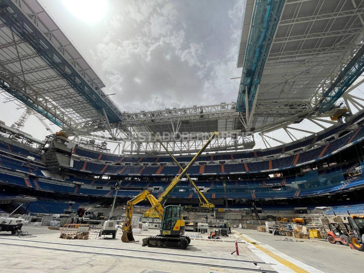¡Impresionante! Las nuevas imágenes de las obras del Santiago Bernabéu; el techo toma forma y cuándo estará listo el estadio