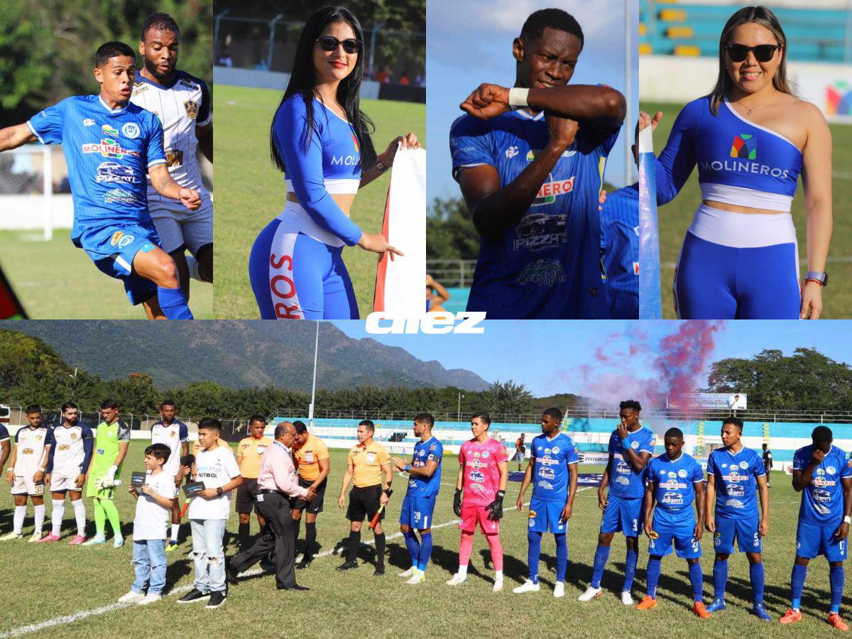 ¡Con fuegos artificiales! Victoria y Olancho abrieron el telón del Clausura 2025 y dos chicas bellas cautivaron en Olanchito
