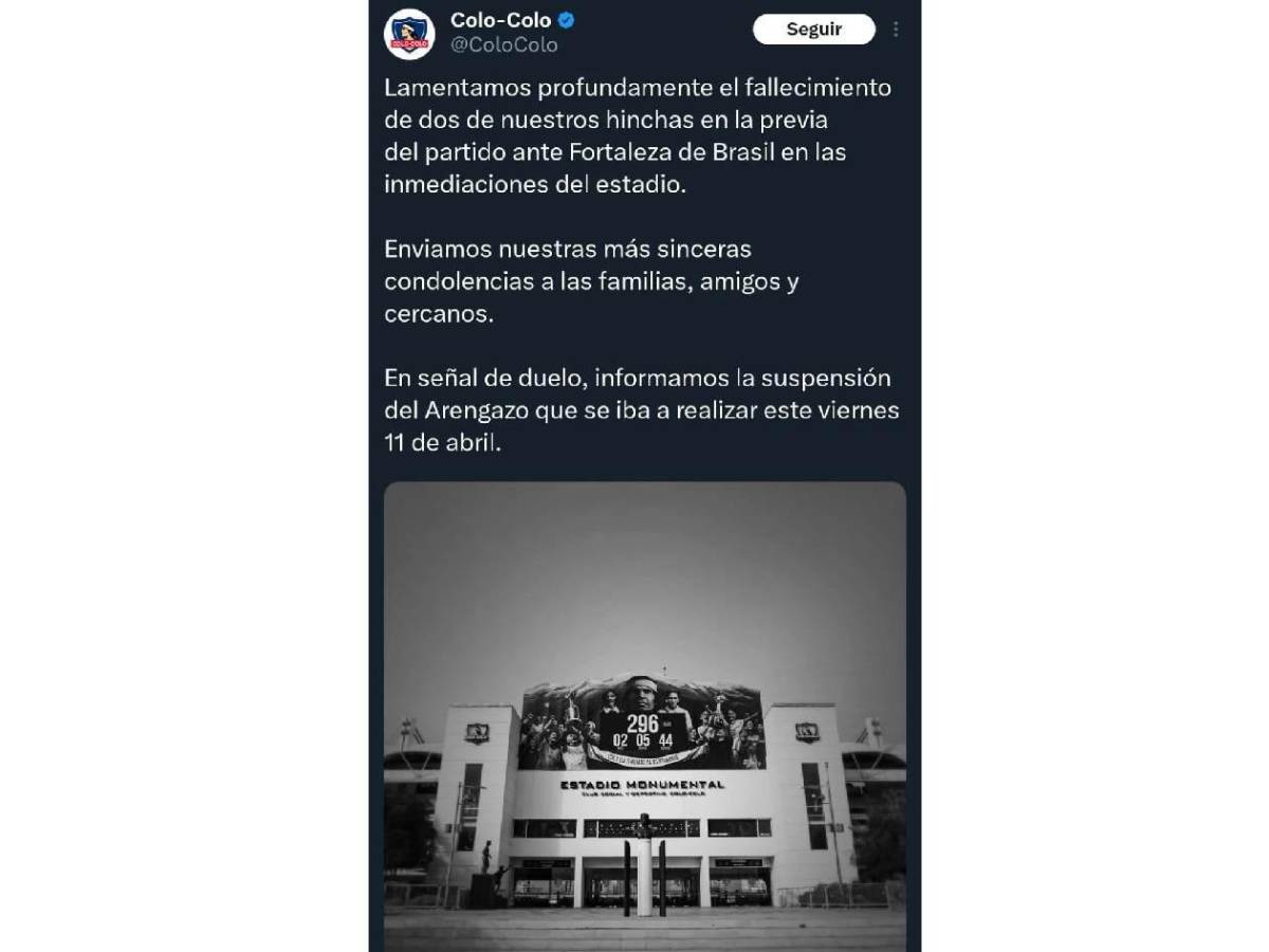 La decisión de Conmebol con Colo Colo, el mensaje de FIFA y la reacción de Vidal ¿Cuántos muertos hay tras la tragedia?