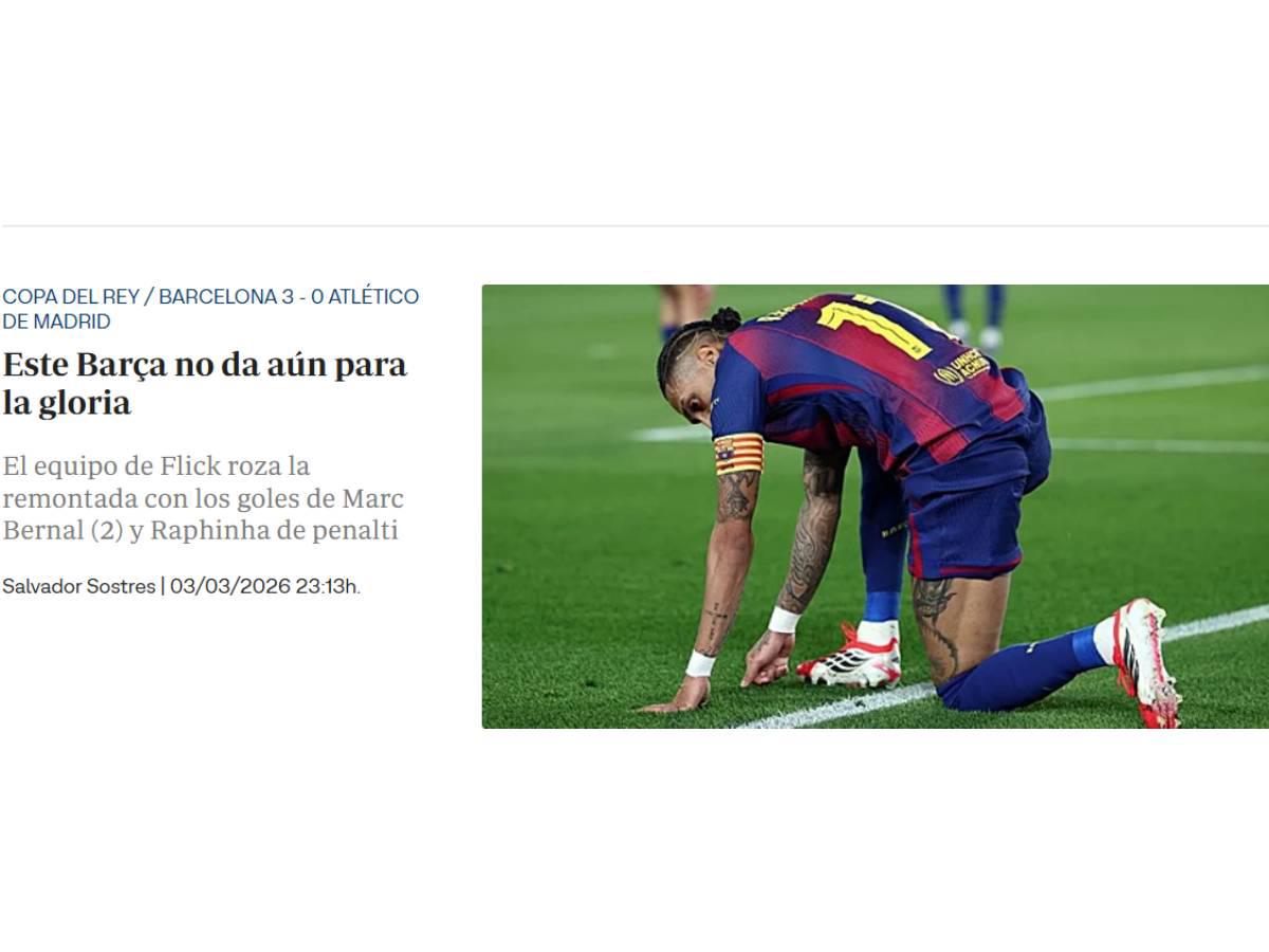 Honor a Barcelona, Al borde de la hazaña: la prensa reacciona tras la eliminación los culés y la clasificación del Atlético