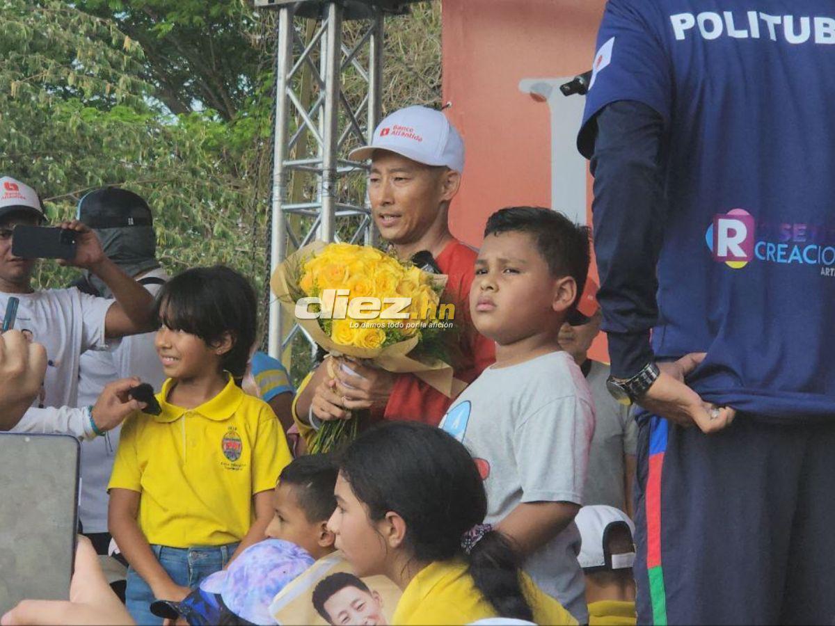 Shin Fujiyama hace historia en Honduras: Así fue el recibimiento al japonés tras cumplir el reto de 250 km