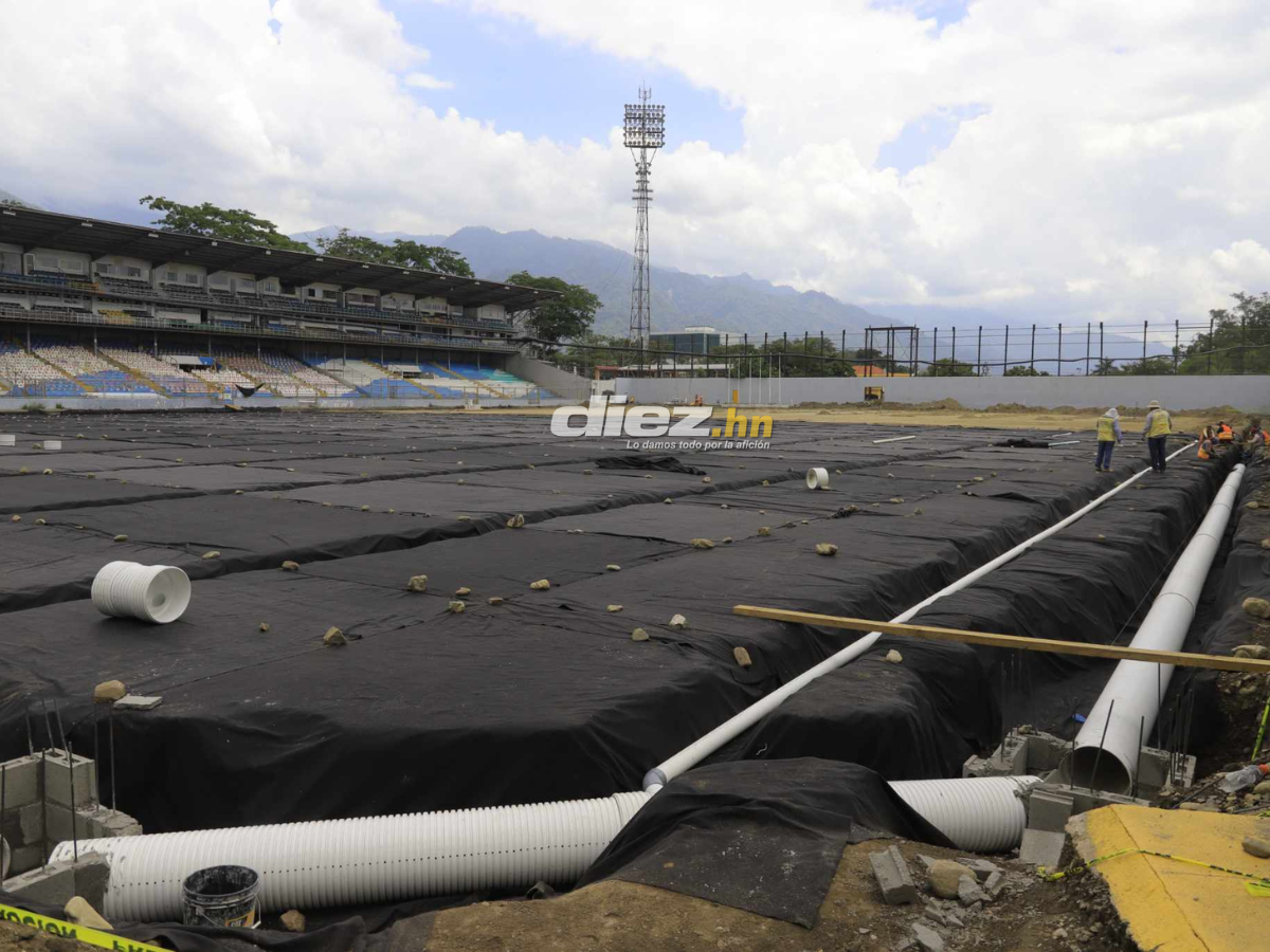 A un 70%: El Estadio Morazán, en recta final para estrenar grama parecida al Santiago Bernabéu, ¿cuándo inicia el cocido del engramillado?