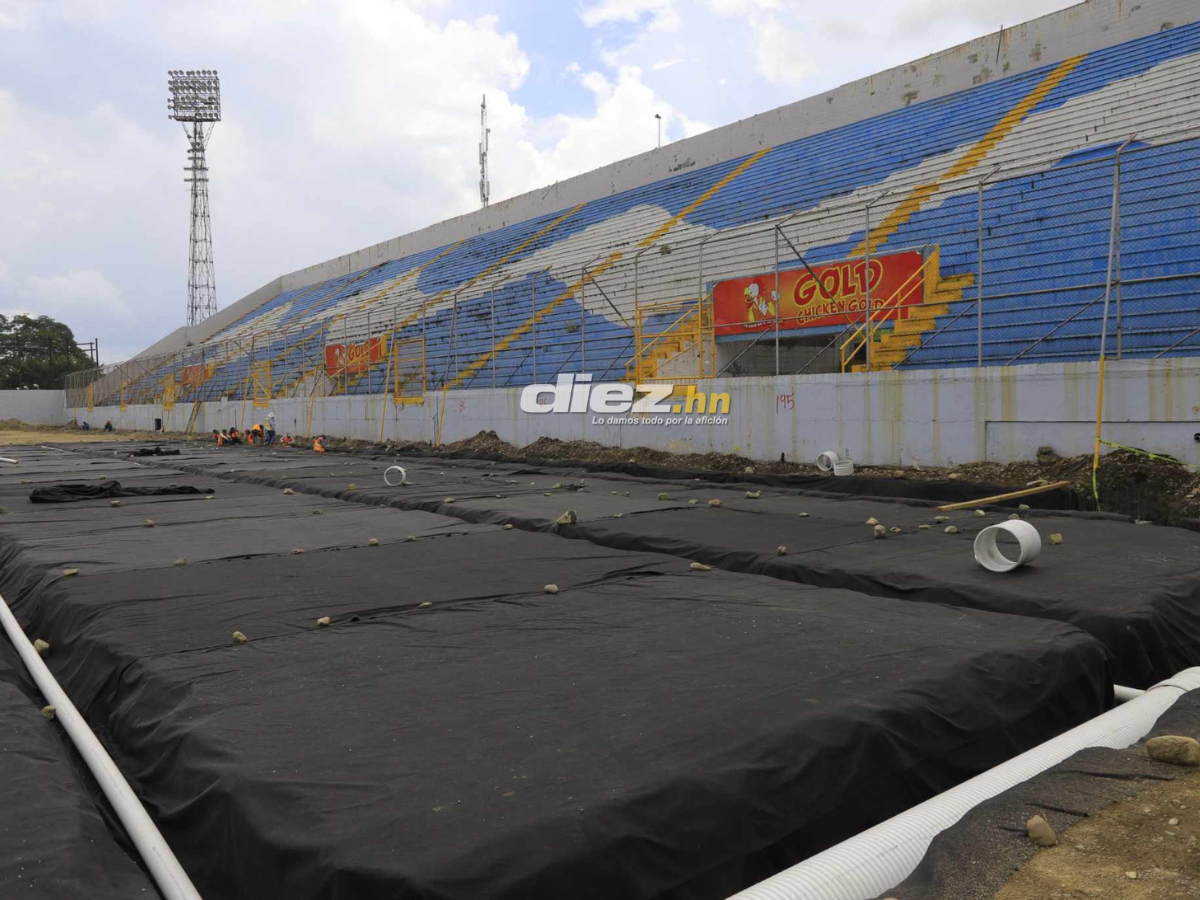 A un 70%: El Estadio Morazán, en recta final para estrenar grama parecida al Santiago Bernabéu, ¿cuándo inicia el cocido del engramillado?
