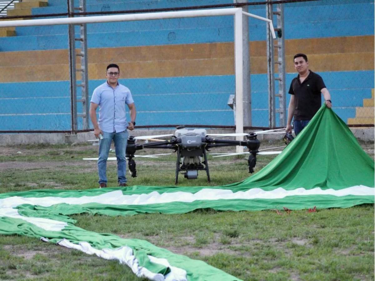 Dron sorprende: Hondupino pule su estadio previo a la finalísima ante Estrella Roja