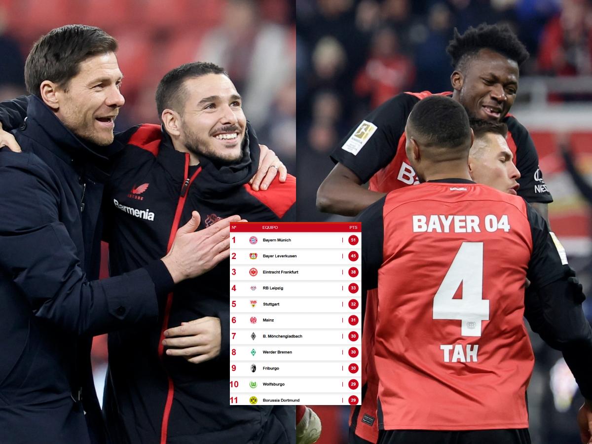 Bayer Leverkusen aplasta en 4 minutos al Hoffenheim y le mete presión al Múnich: así va la tabla de posiciones de la Bundesliga