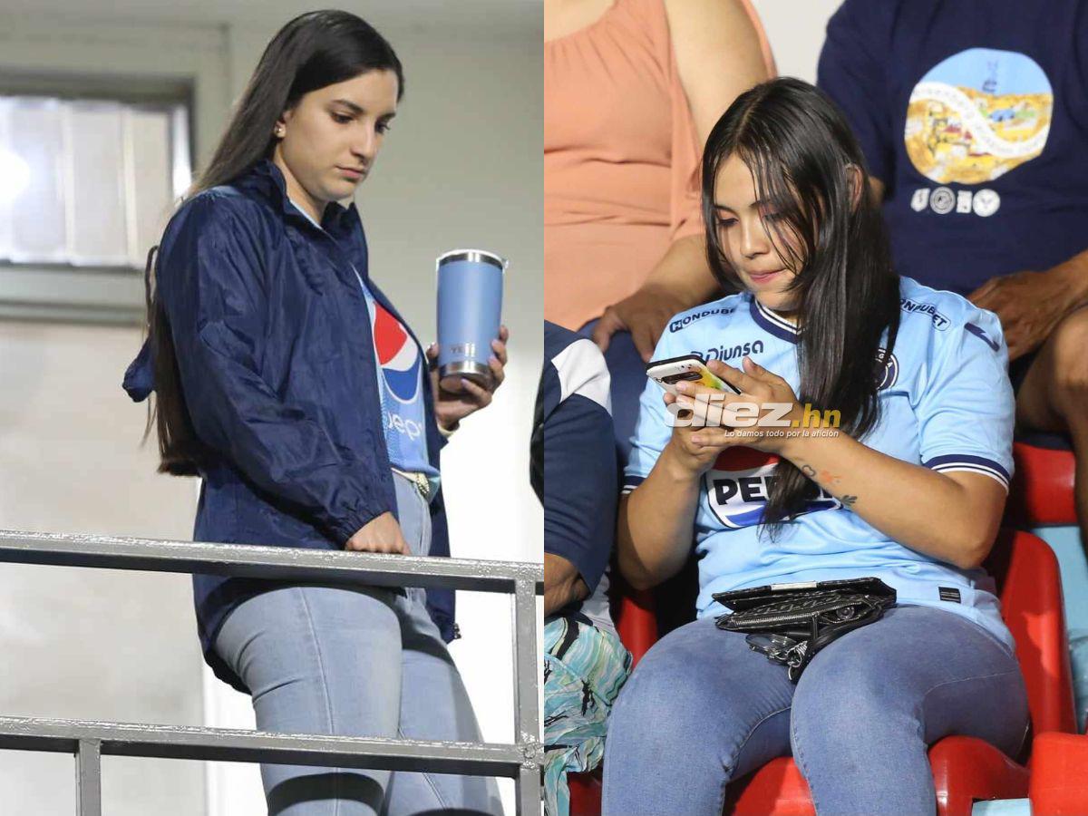 Chica de bolso rosado cautiva, las lindas hinchas del Motagua en el Nacional y novia de Auzmendi se hizo presente
