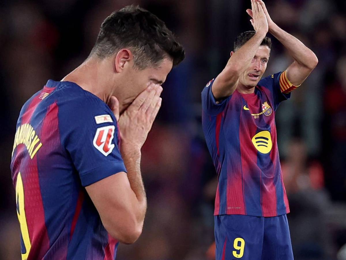 Lewandowski dice adiós al Camp Nou y llora con su mujer: su emotiva despedida