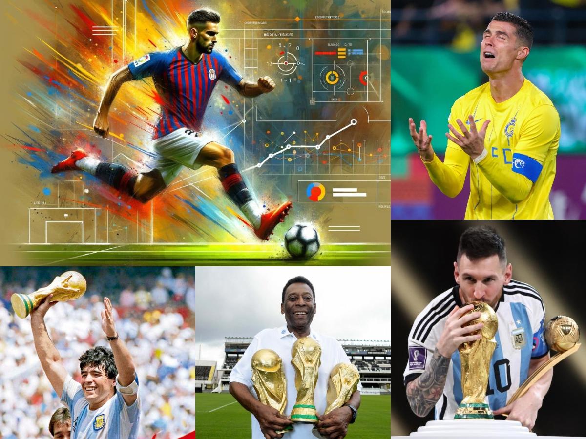 Cristiano Ronaldo recibe duro golpe y Messi sonríe: la IA señala a los mejores jugadores de la historia del fútbol