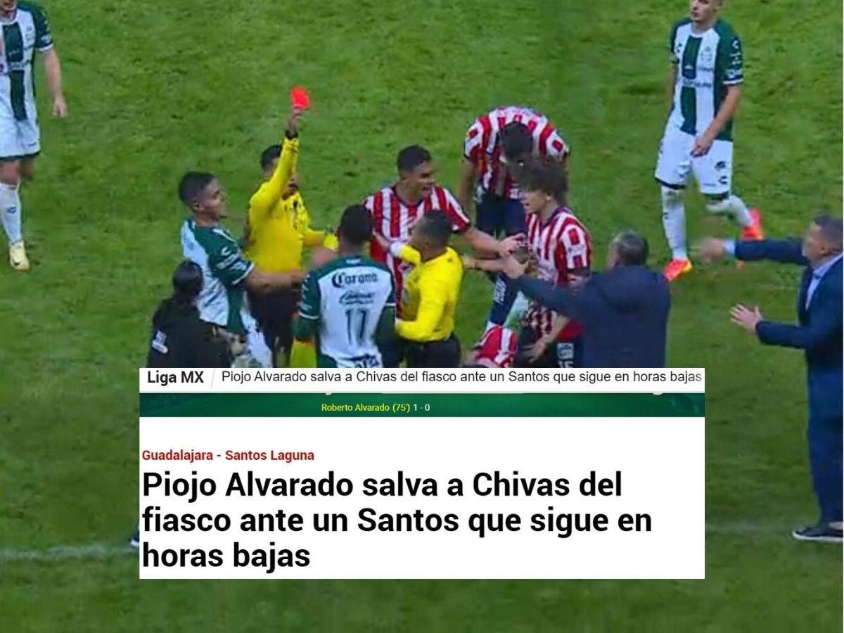 Prensa mexicana arremete contra el “Choco” Lozano tras infantil expulsión en el Santos vs Chivas: “Increíble”