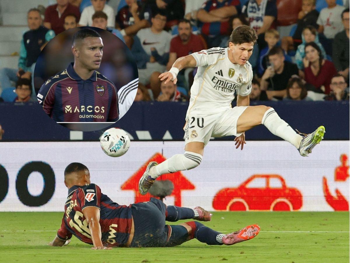 Portal europeo pone a Kervin Arriaga entre los futbolistas de Levante con mejor rendimiento ante Real Madrid
