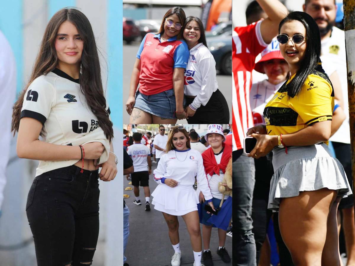 ¿Quién es la aficionada de la Máquina que se roba las miradas? Bellezas adornan la final entre Olimpia y Real España