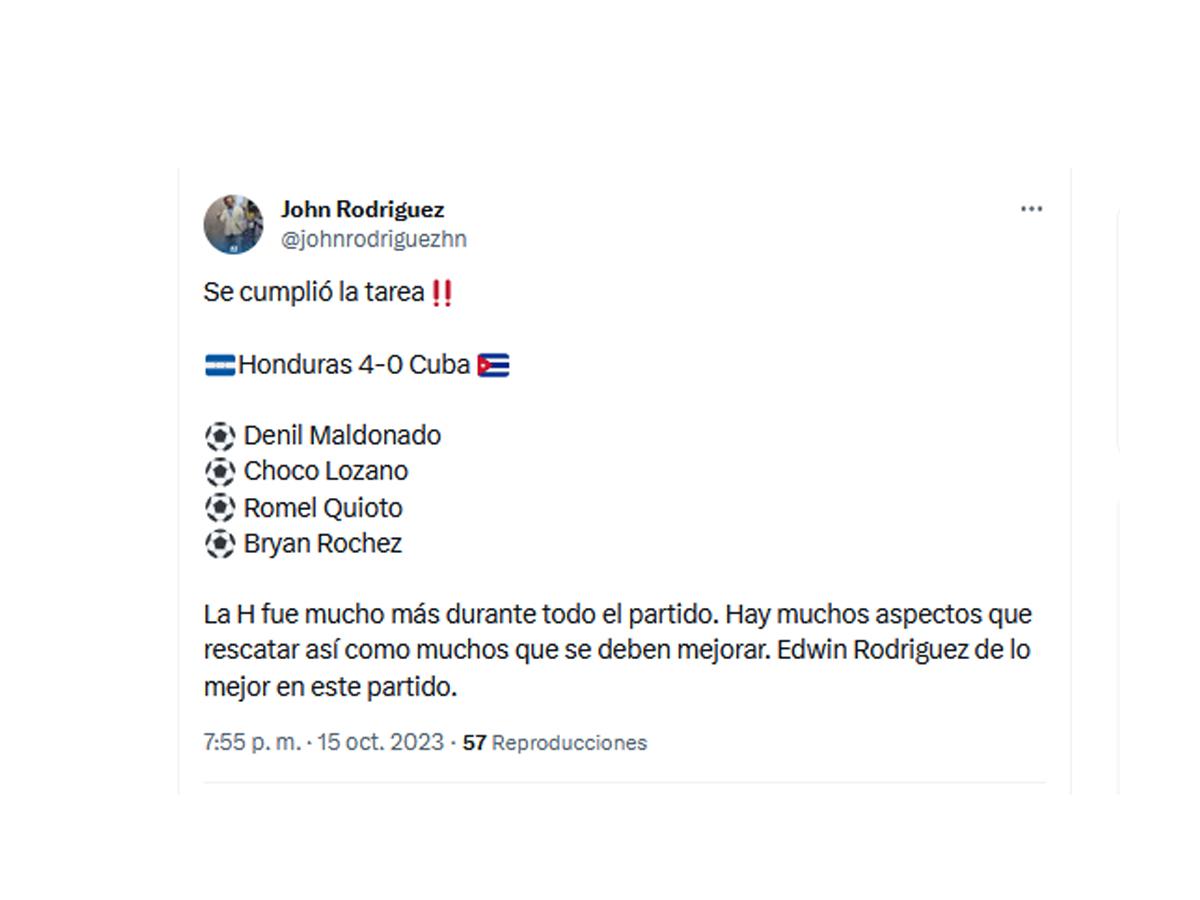 Los periodistas y su opinión sobre el gane de Honduras: “Nos benefició el calendario”, “Ahora se viene lo bonito” y “No emocionarse demasiado”