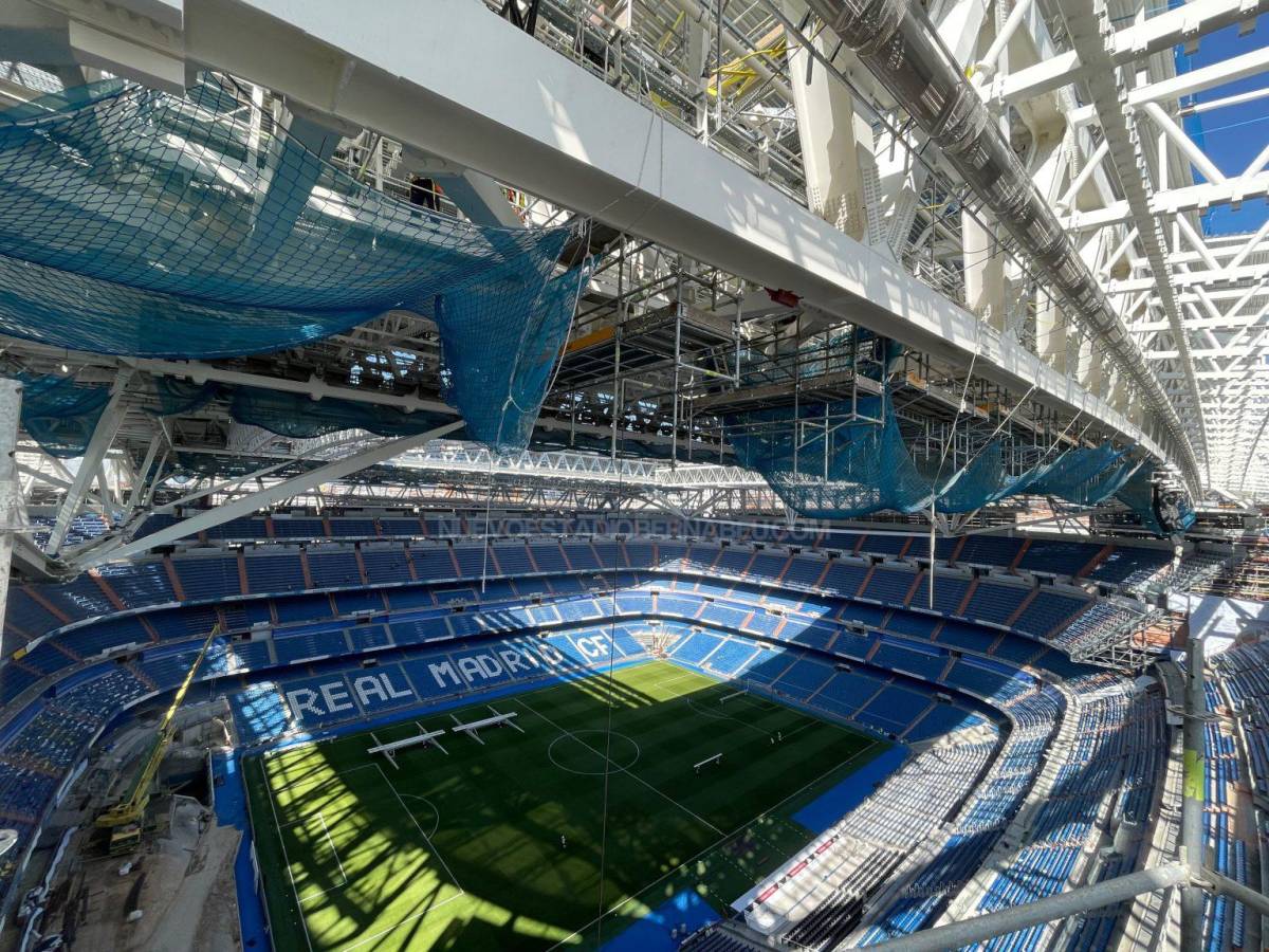 Sale a la luz cuando sería la inauguración del estadio Santiago Bernabéu: otro cambio de césped y nueva grada lateral