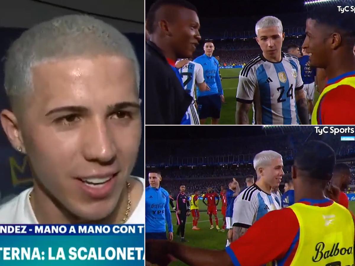 La decisión de Enzo Fernández con los dos panameños que querían su camiseta: “Se estaban peleando ahí...”