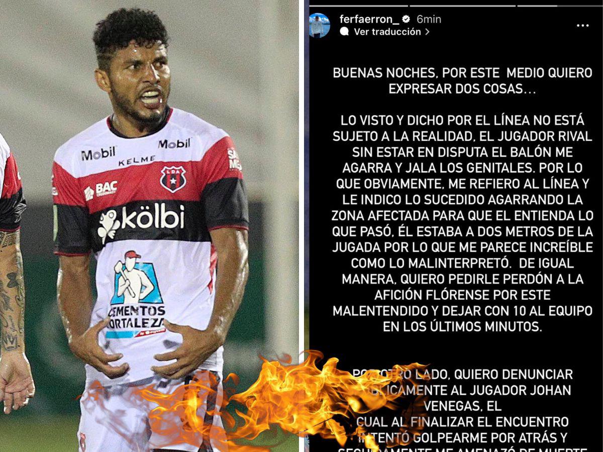Futbolista del Herediano denuncia amenazas de muerte de Johan Venegas: “Si lo encuentro en la calle, lo mato”