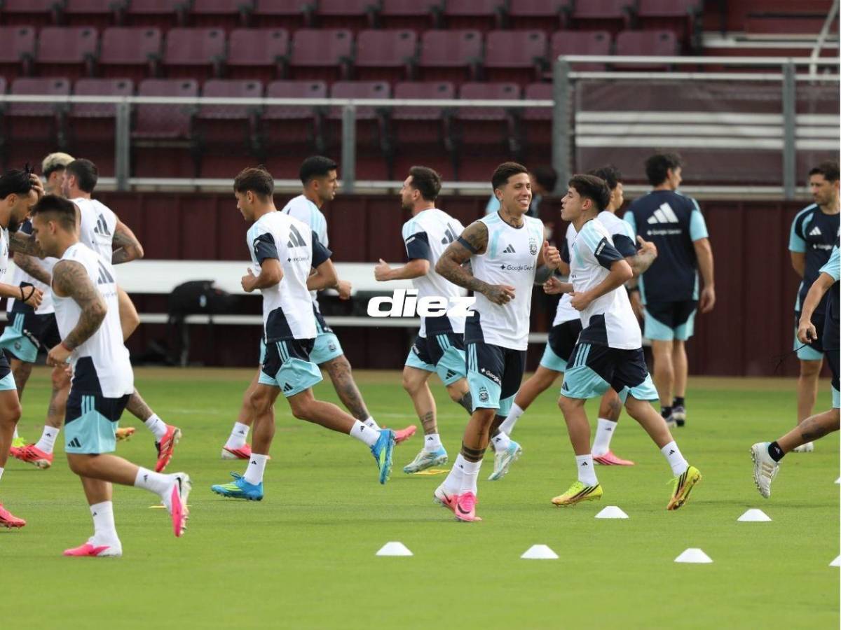 ¡Con Messi a la cabeza! Así fue el último entreno de la Selección Argentina