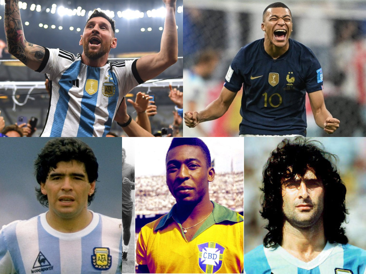 Messi se bajó a Pelé en la tabla histórica de los Mundiales y Mbappé igualó extraordinaria marca, ¿cómo quedó el liderato de goleo tras Qatar 2022?