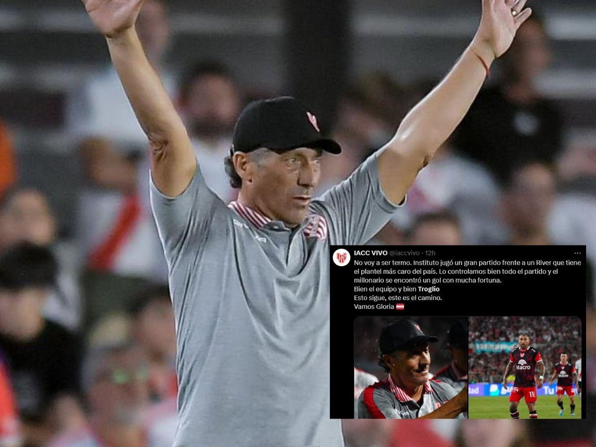 Prensa de Argentina se rinde ante Troglio a pesar de la derrota con River en el Monumental: “es bravísimo”
