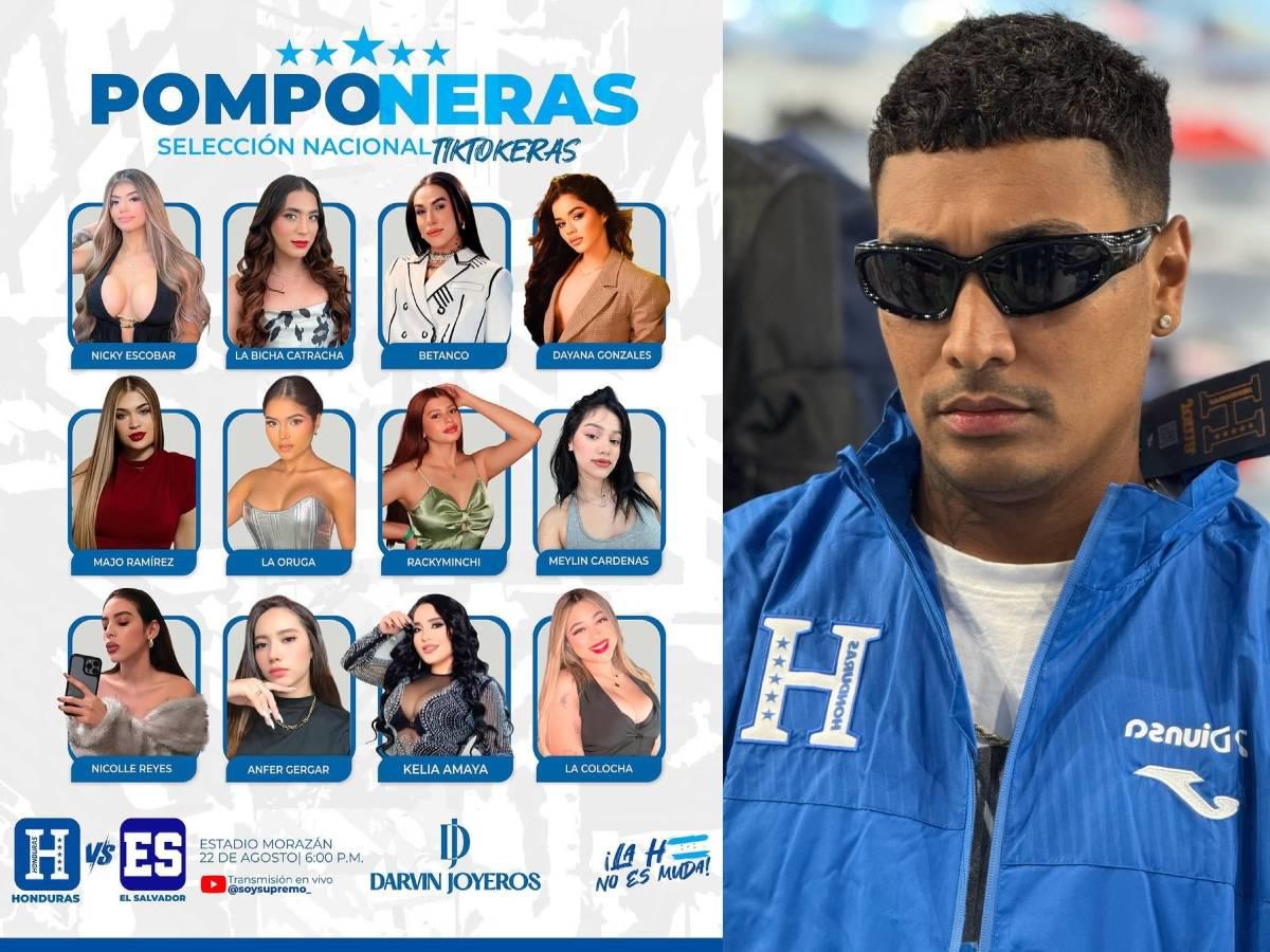 Partido de tiktokers de Honduras vs El Salvador: las bellas pomponeras confirmadas que adornarán el Morazán